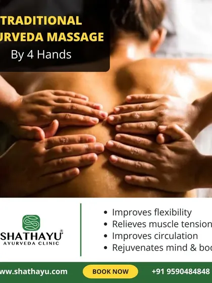 Experience a traditional four-hand Ayurvedic massage, a synchronized therapy performed by two of my skilled practitioners. This treatment enhances circulation, relieves deep-seated muscle tension, and fully rejuvenates the mind and body.