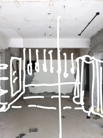 Exploring the spatial layout with rough digital sketches, mapping out circulation and key zones.