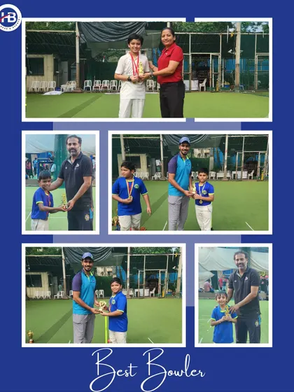 Awarding the "Best Bowler" at our Monsoon Tournament. We celebrate individual excellence in all aspects of the game, recognizing the players who shone with the ball.