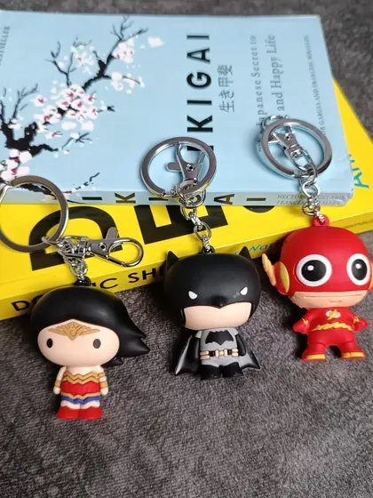 For the DC Comics fans, I offer these premium keychains featuring Wonder Woman, Batman, and The Flash. They are made with great detail and quality.