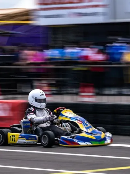 A rookie senior driver showing great pace and control during the RMC India debut. Finishing the race is an achievement in itself, and we build from there.