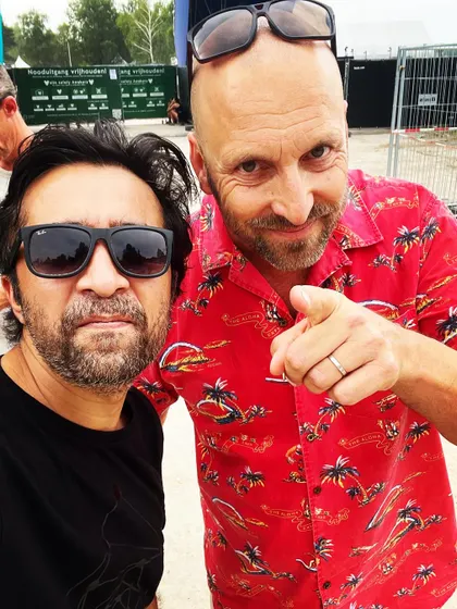 With my brother Rocco, the man behind the biggest techno parties in the world, Awakenings.