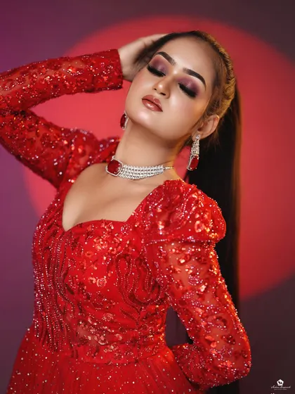 The final look is pure glamour, a style that is always in demand and a key part of my course.