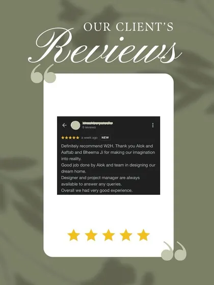 "Definitely recommend W2H. Thank you for making our imagination into reality." We love hearing that we were able to bring our client's dream home to life.
