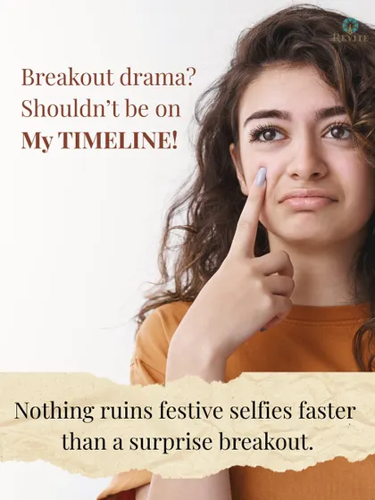 Breakout drama on your timeline? Not anymore. A surprise pimple can ruin a festive selfie, which is why I created a gentle yet effective solution to keep your skin clear and confident.