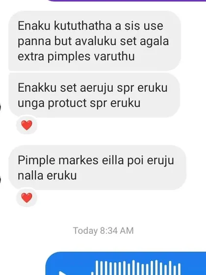 This feedback is very important. A product that worked wonders for one sister (clearing pimple marks) caused breakouts for the other. It's a reminder that everyone's skin is unique.