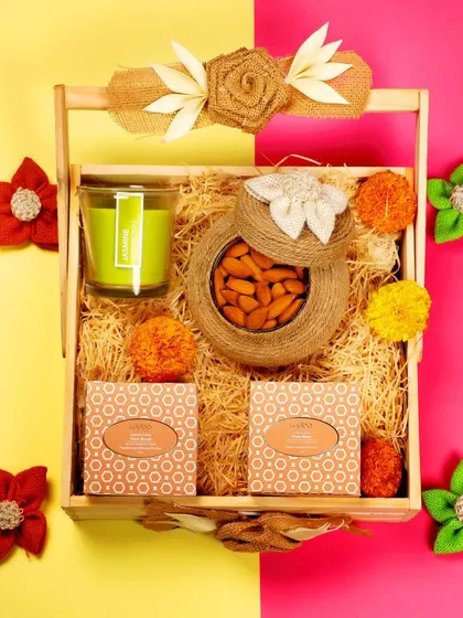 A clean, centered shot of the skincare gift basket, ideal for a main product image on an online store.