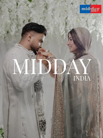 Another feature, this time in Mid-Day. The classic, romantic feel of this shot was a favorite, showcasing the couple's beautiful connection.