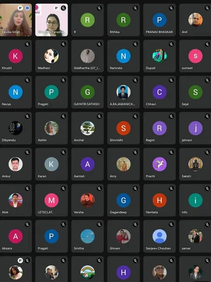 A screenshot showing the large number of participants in our virtual POSH workshop. It is heartening to see so many people engage in these critical conversations about creating safer communities and workplaces for women.