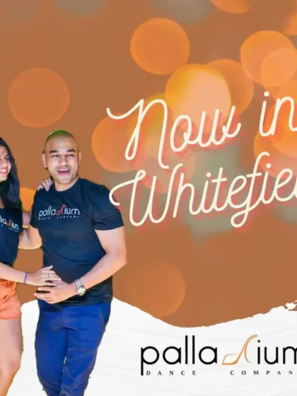 We're excited to bring our classes to Whitefield. This poster announces our expansion, welcoming new dancers to the Palladium family.