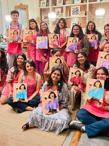 A large group photo from a public workshop, everyone happy with their creations. These events have such a positive and energetic vibe.
