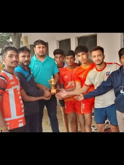 A closer look at our team with their trophy from the UP Youth Kabaddi League trial.