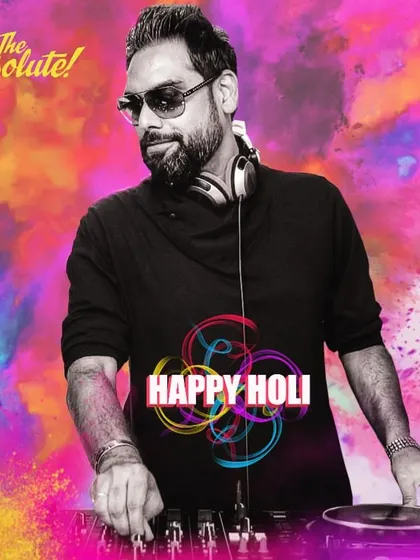 Happy Holi! A shot from a high-energy Holi day party, where I blend Bollywood, Punjabi, and electronic dance music to celebrate the festival of colors.