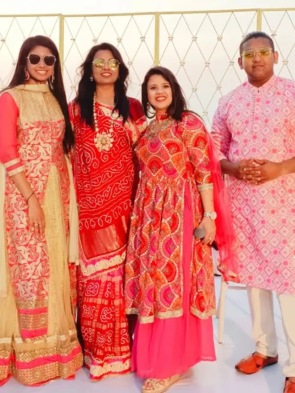 A photo with some of my talented singers after the beautiful Goa wedding.