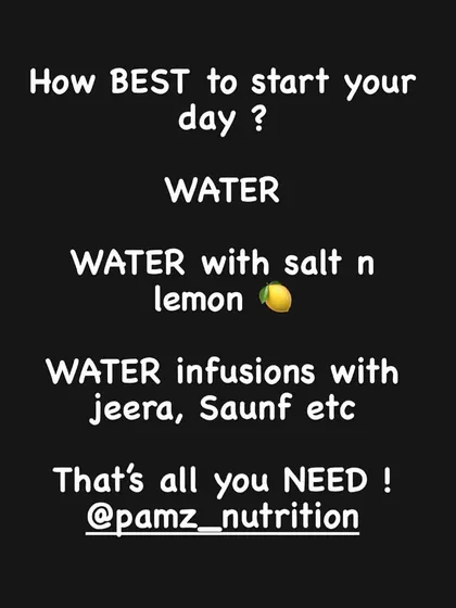What's the best way to start your day? Simple. Your body needs hydration and electrolytes. Water, with a pinch of salt and a squeeze of lemon, is all you need to rehydrate after a night's sleep.