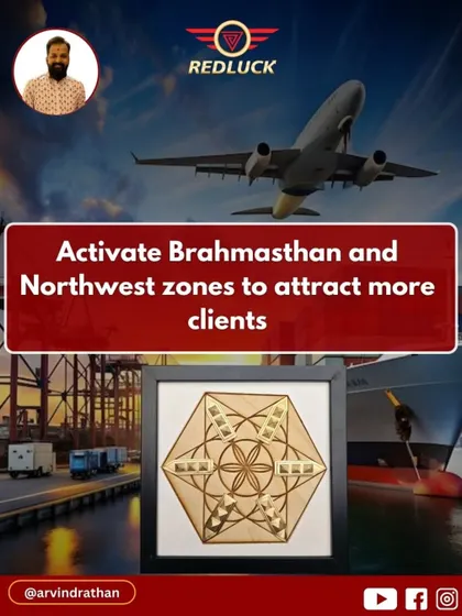 For tour and travel businesses, attracting more clients is key. I recommend activating the Brahmasthan (center) and Northwest zones of your office. These Vastu corrections help increase movement, inquiries, and business opportunities.