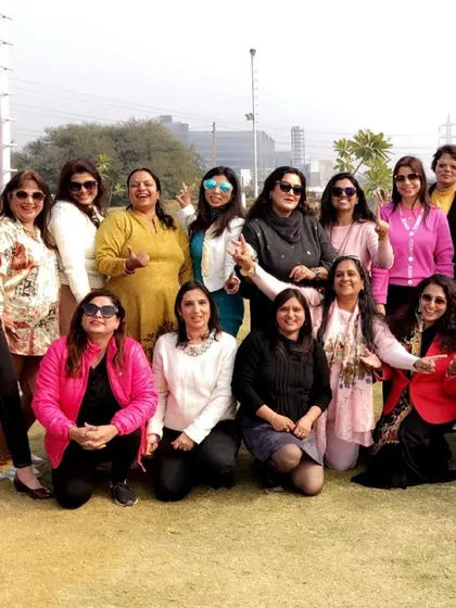 All smiles after a successful ladies' corporate golf event. It's a fantastic way to build camaraderie and create lasting memories outside the office.