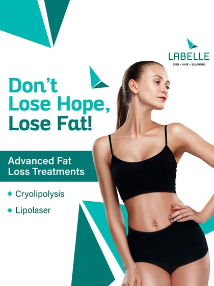 Don't lose hope, lose fat! With our advanced fat loss treatments like Cryolipolysis and Lipolaser, you can effortlessly lose fat cells and achieve the transformation you've been dreaming of.