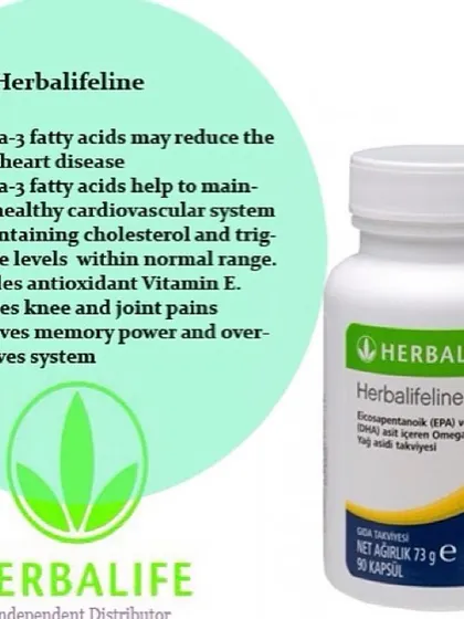 This product, Herbalifeline, is a source of Omega-3s that we may incorporate into a client's plan. It helps support heart health, reduces joint pains, and even improves memory.