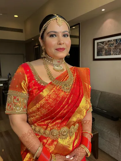 Another beautiful portrait of the bride. The makeup is perfectly applied to last all day, ensuring she looks flawless in every photo.