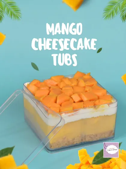 Another shot of our popular Mango Cheesecake Tubs, a seasonal favorite.