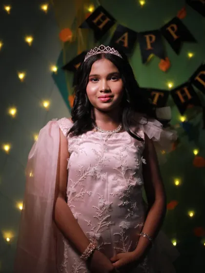 A sweet and simple look for a young girl's birthday party, making her feel like a princess.