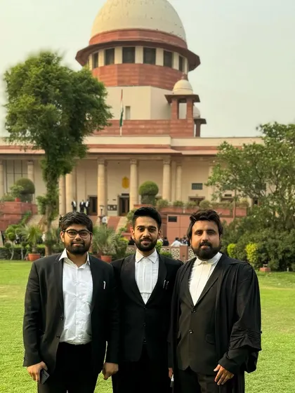 With my friends and fellow advocates at the Supreme Court. A strong support system is crucial in this demanding profession, and I am grateful for my peers who stand by me.