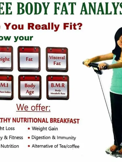 My process starts with a free, detailed body fat analysis. We measure your weight, fat percentage, BMI, and body age to create a plan that is truly customized for you.