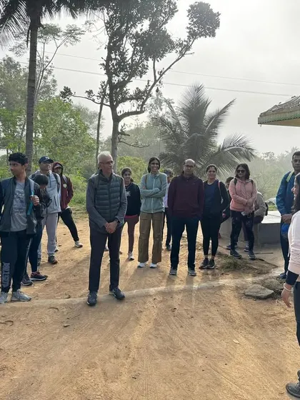 A pre-trek briefing is a crucial part of our process. Our lead instructor outlines the day's plan, safety protocols, and what to expect on the trail.