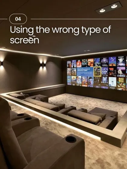 Mistake #4: Using the wrong type of screen. The screen material and type are just as important as the projector for achieving true 4K clarity.