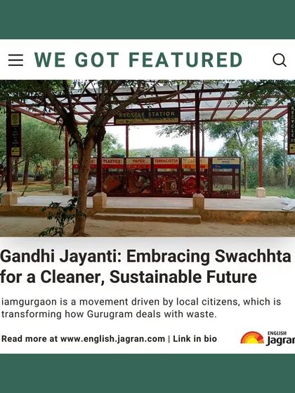 We are proud to be featured in English Jagran for our Dry Waste Collection Units, which are transforming how Gurugram deals with waste by empowering citizens.
