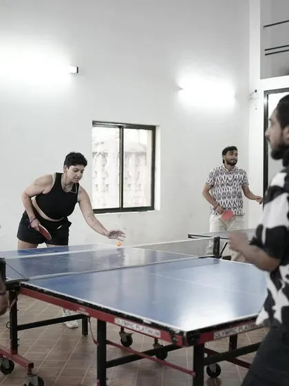 The games continue with some table tennis. It's all part of the fun at ARDS.