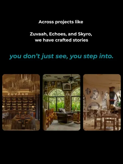 Across projects like Zuvaah, Echoes, and Skyro, we have crafted stories that you do not just see, but step into. Each space is an immersive journey designed to evoke emotion and build connections.
