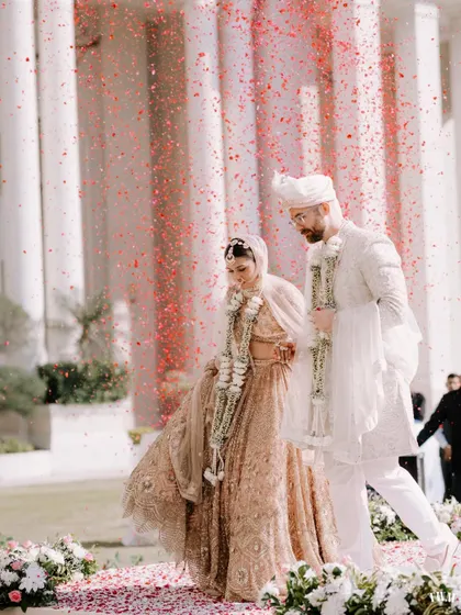 Beyond the makeup, these are the moments I live for. A candid shot of the happy couple, where the bride's glow comes as much from her joy as it does from my makeup. This is what it's all about.