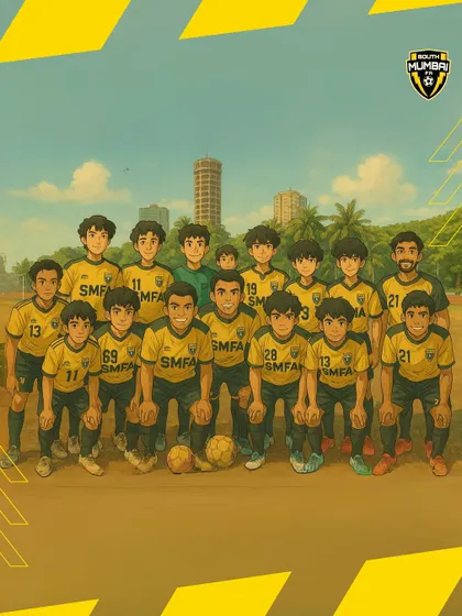 Another anime-style team portrait, showcasing our youth squad against the backdrop of Mumbai. Each player is a chapter in our story of grit, growth, and greatness.