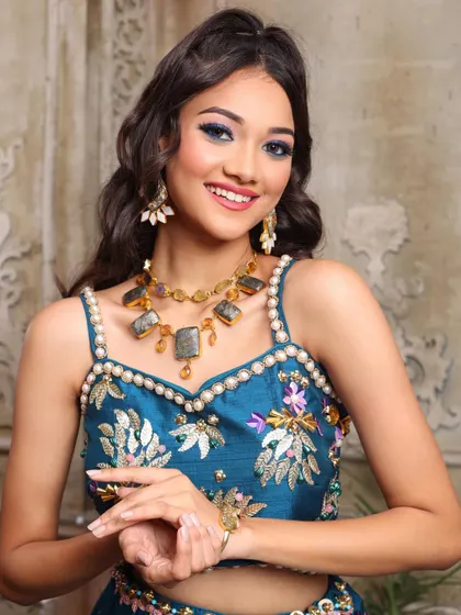 A smiling, happy shot from our colorful portfolio look. This shows your ability to create fun and youthful makeup.