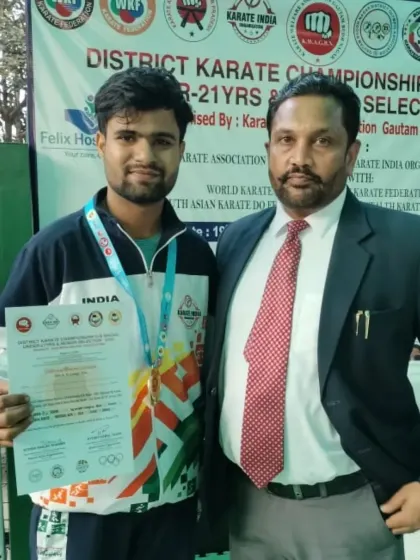 With one of our senior athletes selected for the Uttar Pradesh state team after his performance at the district selections.