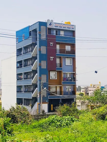 The head office of Horizon Champions Club in Bengaluru. Our main facility houses multiple programs including karate, fitness, and more.