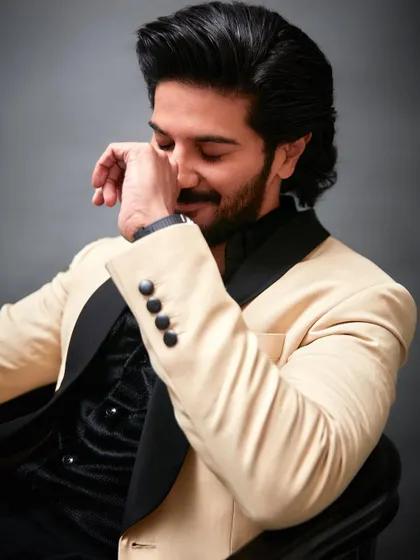 A candid moment from the GQ shoot with Dulquer Salmaan. It shows how a great outfit can look just as compelling when relaxed and unposed.