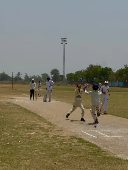Celebrating a key wicket that helped restrict the opposition to a low score.