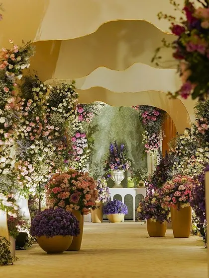 A duplicate of image 356, showing the magical, flower-lined pathway.