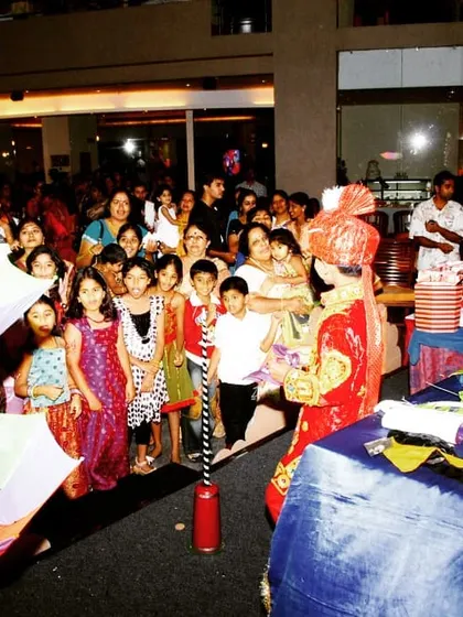 Performing for a crowd of kids and parents at a family event. I make sure my shows are entertaining for everyone, from the youngest child to the grandparents.