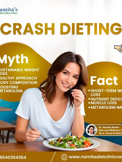 Crash dieting is a myth when it comes to sustainable health. While it might lead to short-term weight loss, it often results in nutrient deficiencies and can negatively impact your metabolism, making long-term weight management harder.