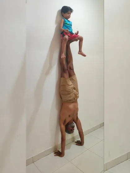The focus and fun of our partner balance. These activities help develop body awareness and cooperative skills in a playful, supportive way.