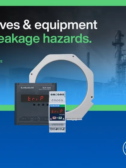 This graphic details my Earth Leakage Relays, featuring BEMS network connectivity and advanced inverse curve technology for precise protection.