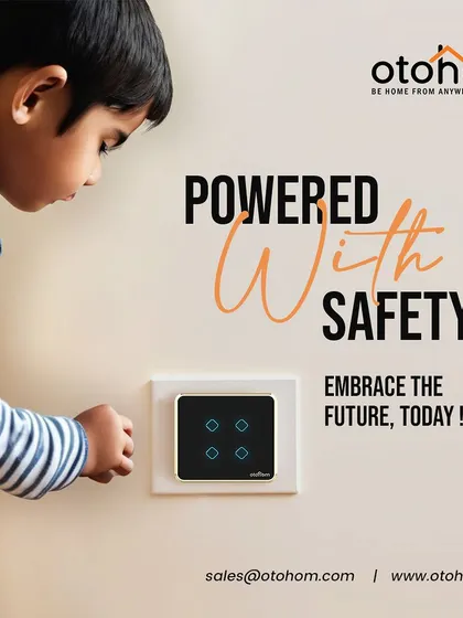 Our products are powered with safety in mind, making them suitable for the entire family. This image of a child using our touch switch highlights the safe, user-friendly design of our technology.
