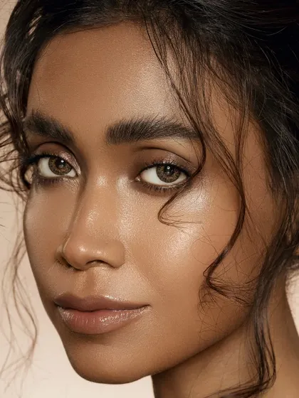 This portrait is the essence of our philosophy: skin that is clean, luminous, and beautifully real. We focused on soft, flattering light to accentuate the model's natural glow and healthy skin texture, proving that the most powerful beauty is authentic.