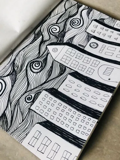 Scribbles that help me find my way back to my body. Finding joy in moments of creating without an agenda.