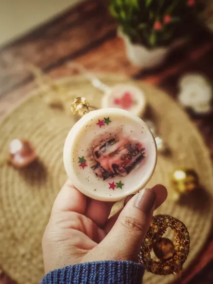 A close-up of one of my decorative wardrobe fresheners. Each piece is thoughtfully crafted to bring the essence of Indian craftsmanship to modern spaces.