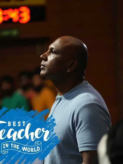 A candid shot of our director, Prasanna, watching a performance. His vision and leadership are the foundation of our school.